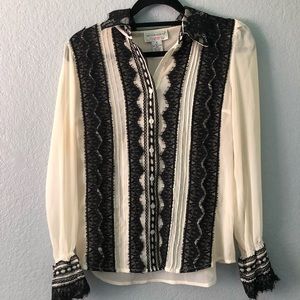 Cute Black and White Blouse